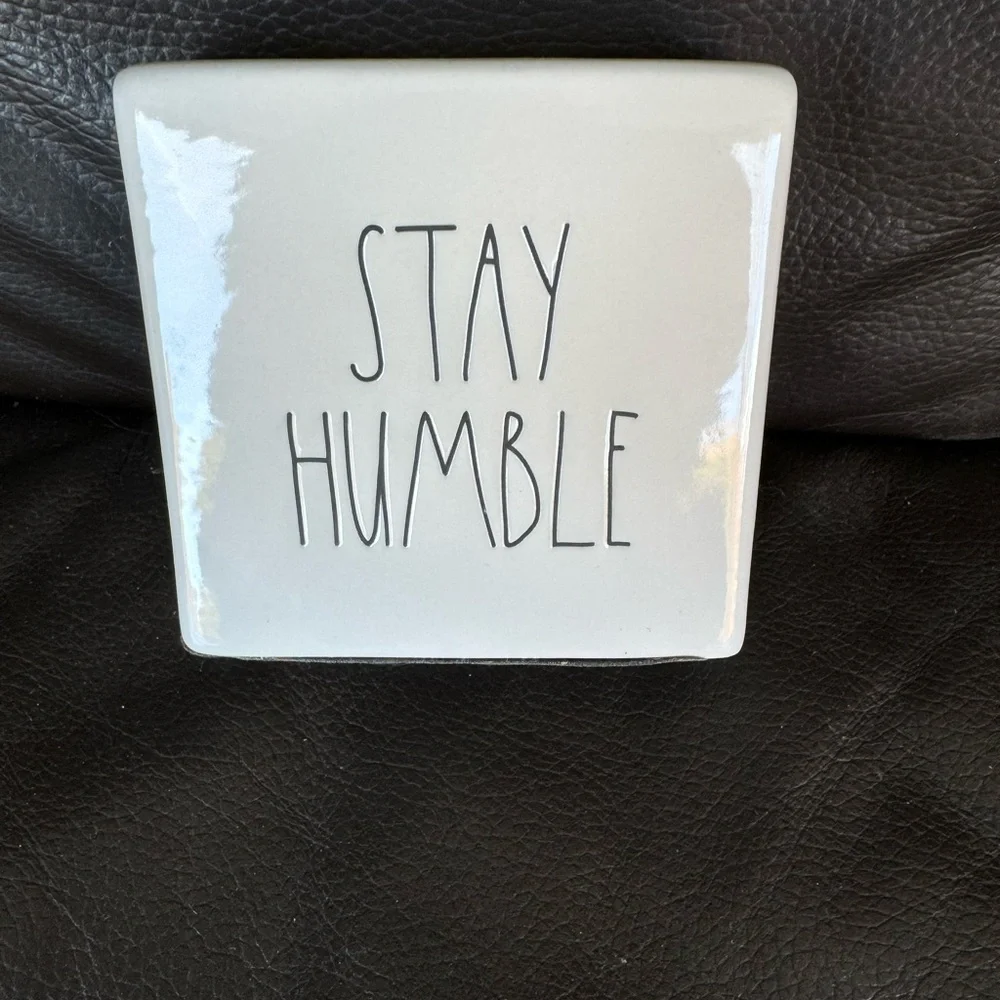 Rae Dunn Stay Humble Be Kind Ceramic Paperweight Artisan Collection